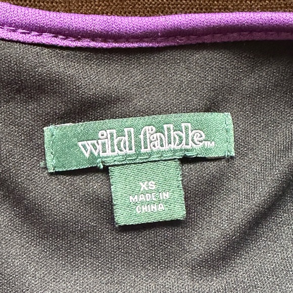 Wild Fable Flip Purple Blue Sequence MiniSkirt With blue green black Purse Sz XS - Picture 10 of 16